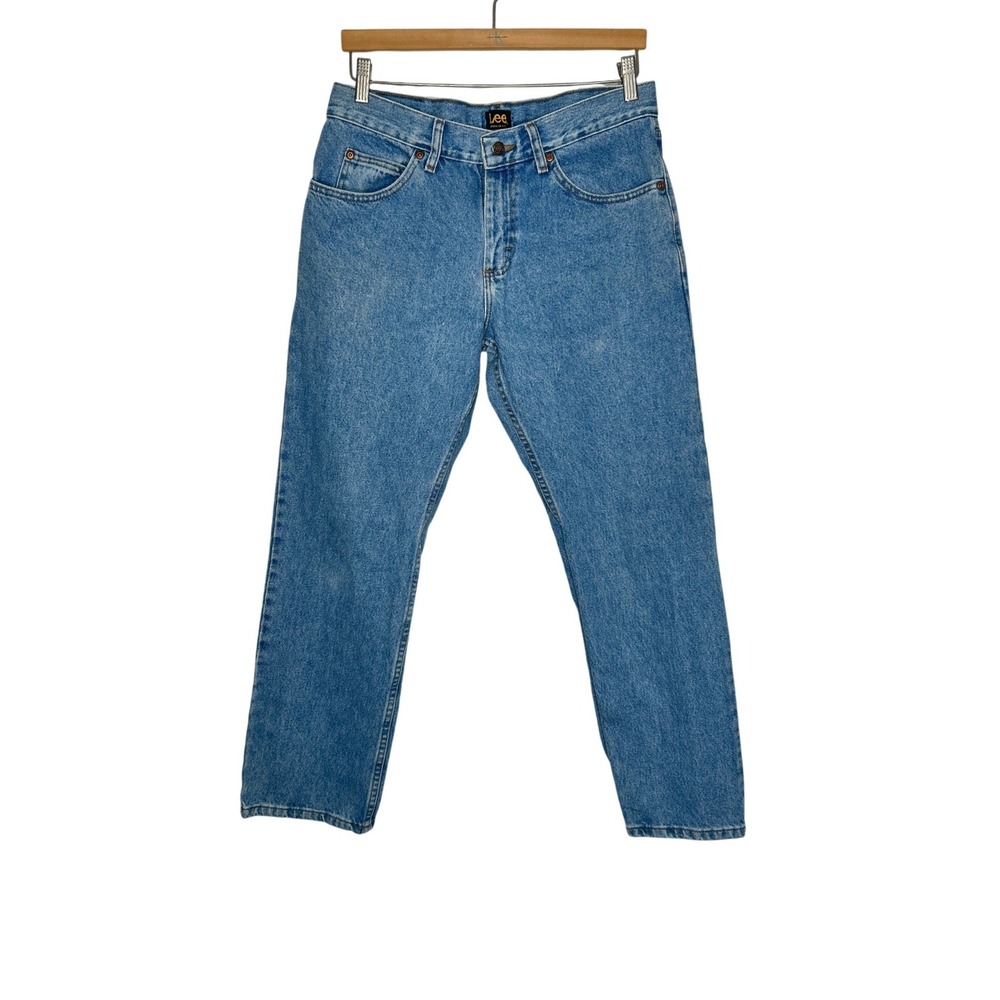 Lee Men's Regular Straight Leg Jeans 33x29 Light Stonewash 100% Cotton 2008916